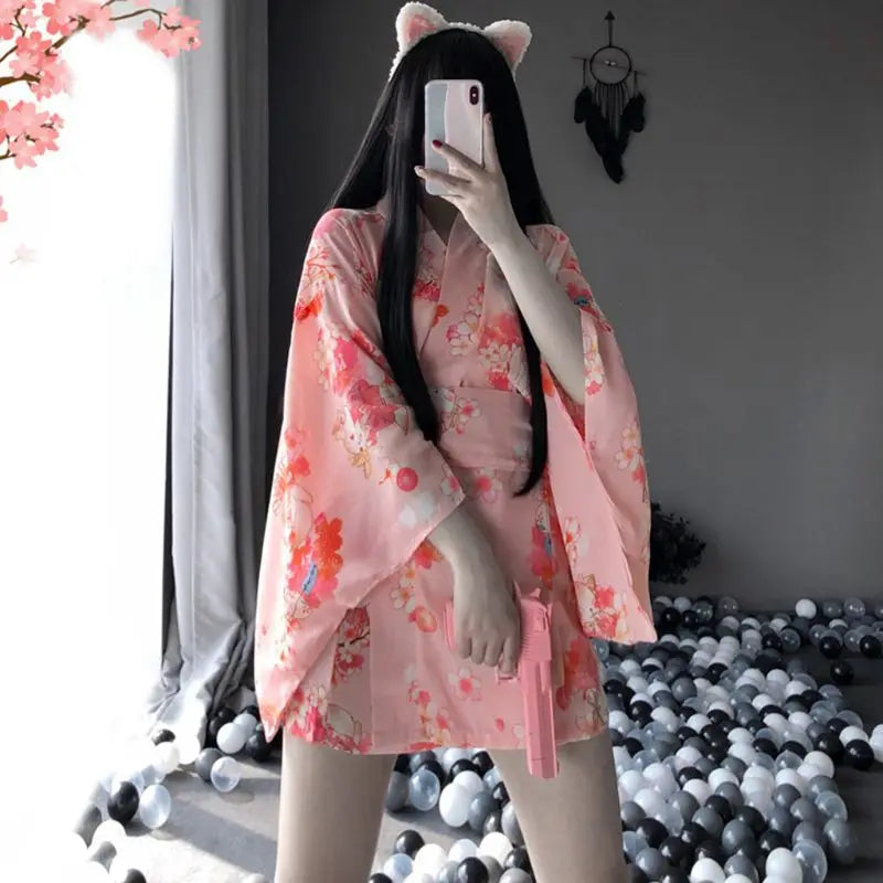 kimono sexy rose