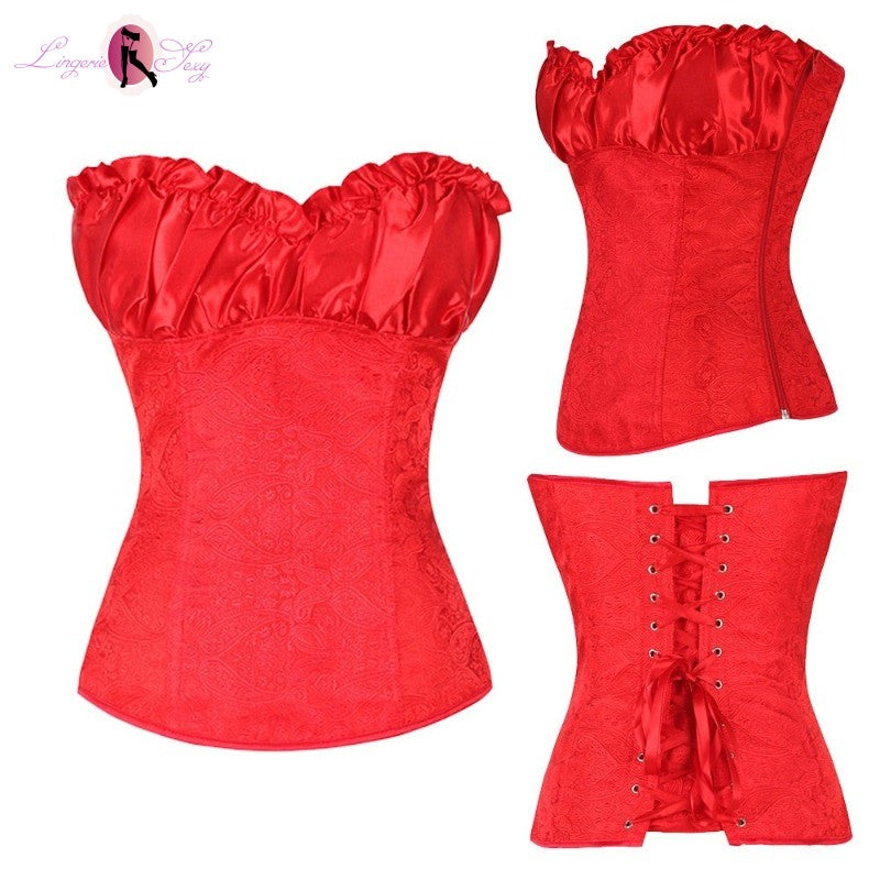 corset femme rouge