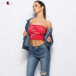 Crop Top Sexy "My Mom Says No" - Vignette | LingerieSexy Shop