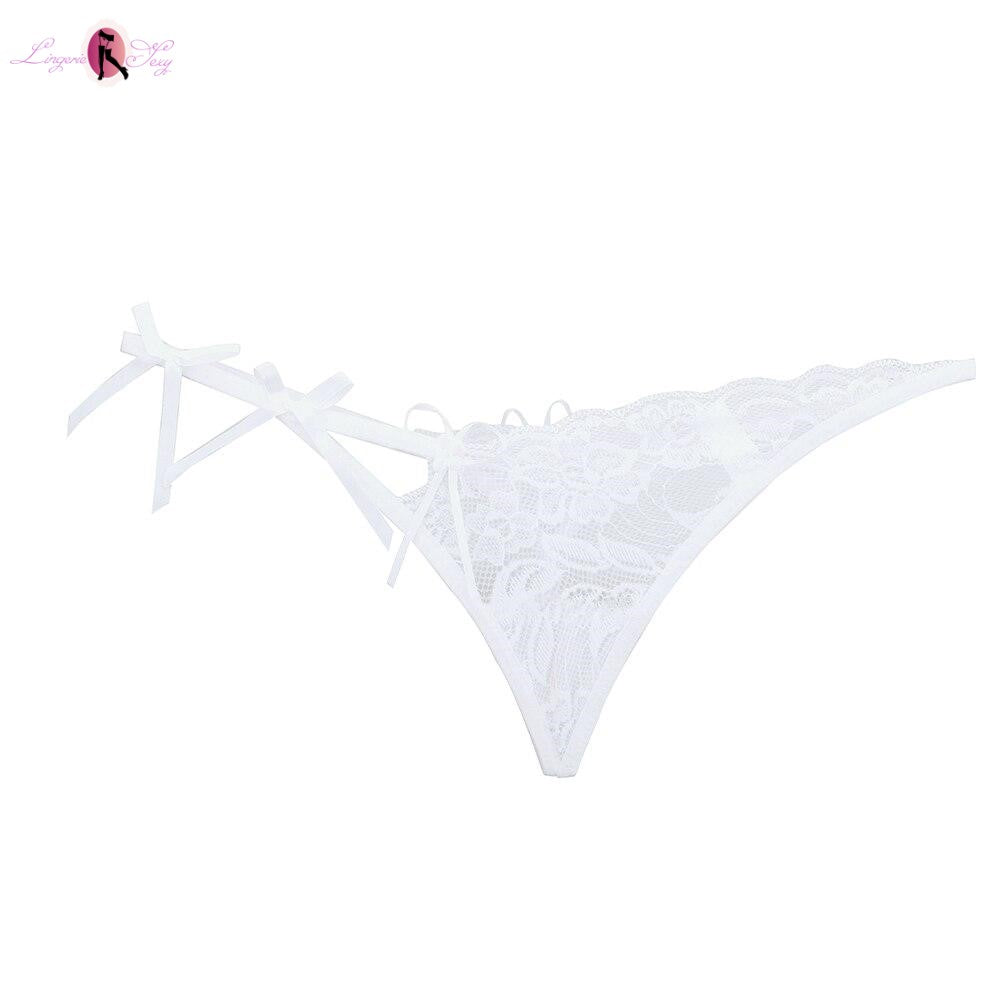 culotte sexy dentelle taille basse blanche