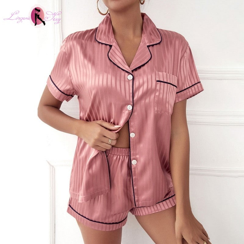 pyjama rayé rose