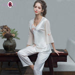 Pyjama Sexy Satin & Floral - Vignette | LingerieSexy Shop