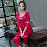Pyjama Sexy Satin & Floral - Vignette | LingerieSexy Shop