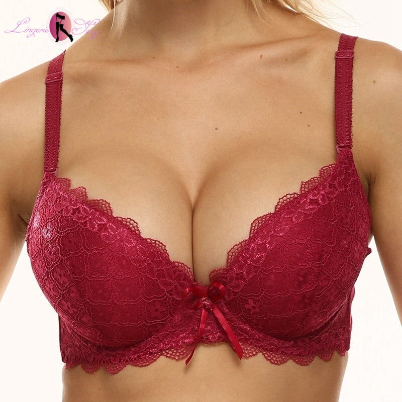 soutien gorge dentelle à noeud femme