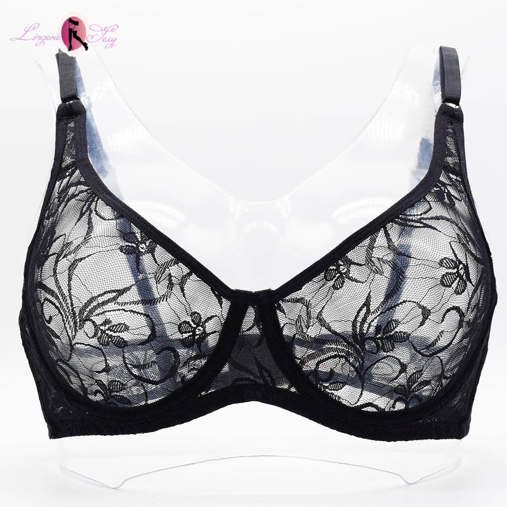 soutien gorge transparent noir