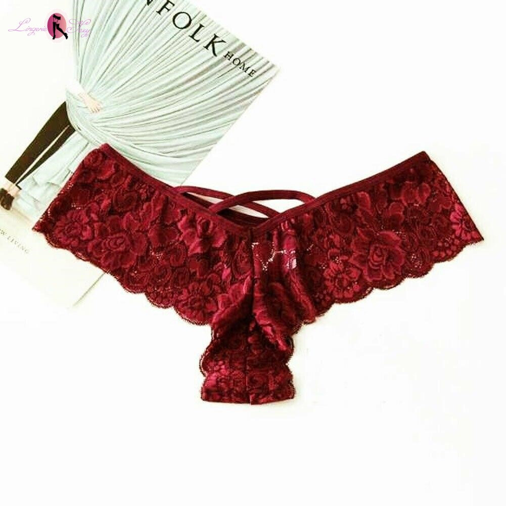 string sexy dentelle femme rouge